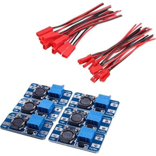 10 Pairs Jst Plug Socket Connector M To F 110Mm Cable Wire & 6Pcs Step Up Power Booster Module
