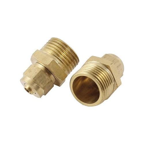 2 Pcs 16mm 3/8PT Male Thread 6mm Pipe Tube Air Pneumatic Quick Joint Connector