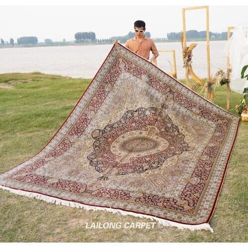 8'x10' High quality classical persian design rug handmade silk oriental carpet (LH102A)