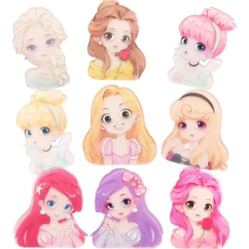 120PCS Cute 2inch Baby Girls Hair Accessories Acrylic Patch Supplies for DIY Barrette Hairpin Hair Bows Center Cute Accessories