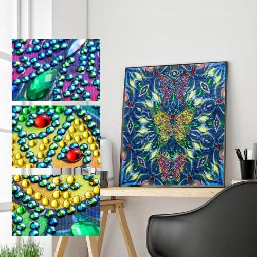 DIY Special Shaped Diamond Painting Butterfly Flower Diamond Embroidery Needlework Rhinestone 5D Drill DIY Crystal Home Decor