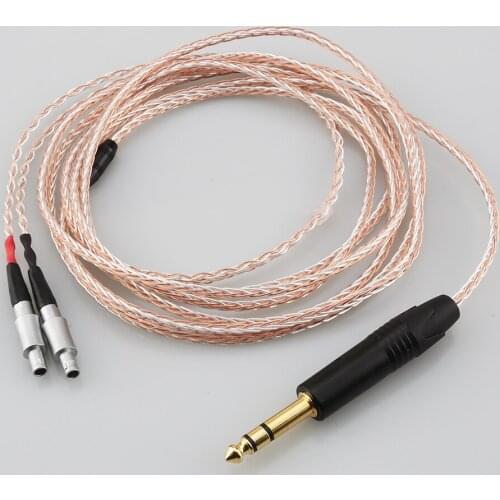 Audiocrast 819AC OCC silver plated Headphone cable 6.35MM To HD800 Headphone Upgrade Cable Cable for HD800 HD800S HD820