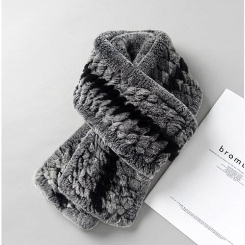 Free Shipping Mens New Genuine Rex Rabbit Fur Scarf 5 Colors Knitted Fur Shawl Winter Real Fur Poncho Wholesale Retail OEM