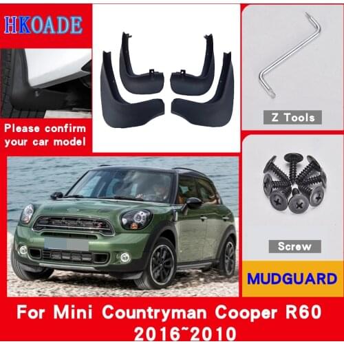Car Fender Mud Flaps For Mini Countryman Cooper R60 2010-2016 Mudguards Splash Guards Fender Mudflaps Car Fender Accessories
