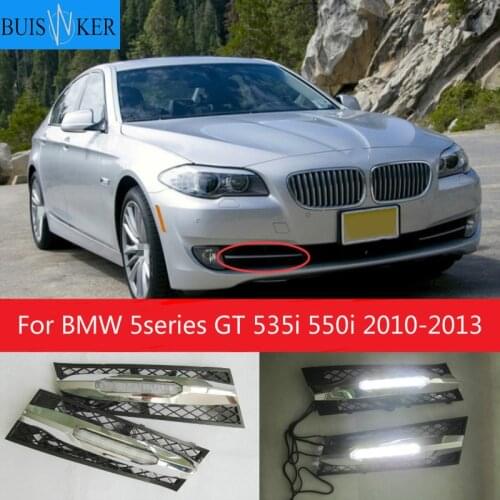 DRL Daytime Running Lights For BMW 5series GT 535i 550i 2010 2011 2012 2013 Daylight Car LED Fog head Lamp cover