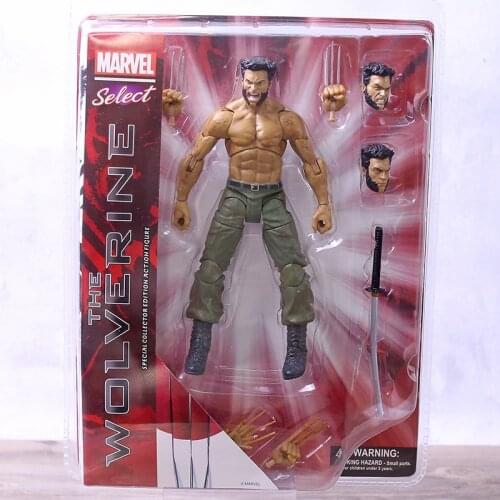 X-Men The Wolverine Logan PVC Action Figure Movable Model Marvel Select Collection Toy
