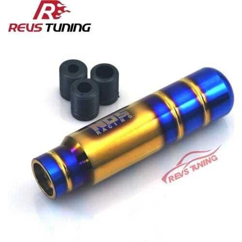 JDM Style Universal 13cm Aluminum Blue Burnt Type Car Racing Manual Transmission Gear Shift Shifter Knob Lever Lever