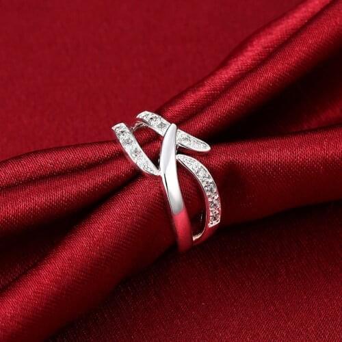 Factory direct sales hot new 925 Sterling Silver Rings For Women fine crystal elegant Fashion Party Gifts Charm wedding Jewelry
