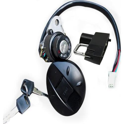 Motocycle Fuel Tank Cap Gas Oil Cover Ignition Start Switch Lock Helmet With Keys Kit for Yamaha Tricker XG 250