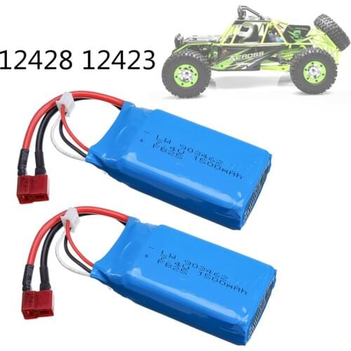 2pcs/set 7.4V 1500mAh Lipo Battery 12423 12428 For Wltoys 144001 12423 12428 Crawler Car Battery 1500 mah 7.4 V Lithium battery