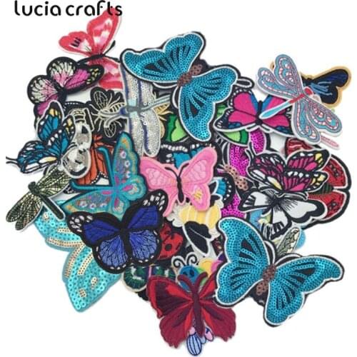 Lucia crafts 12pcs Cartoon Animal Applique Random Styles Embroidered Iron-on Patches kid Clothing Accessories L0305