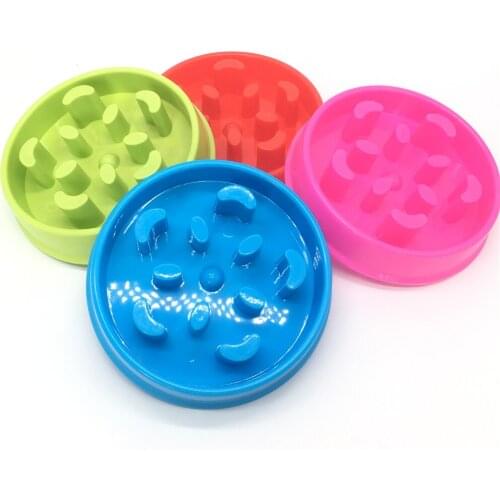 Pet Slow Eating Dog Bowl Slow Feeder Dog Food Bowl Hard Plastic Dog Slow Feeder Cat Pet Feeder NonSlip Anti Gulping Feeder Bowl