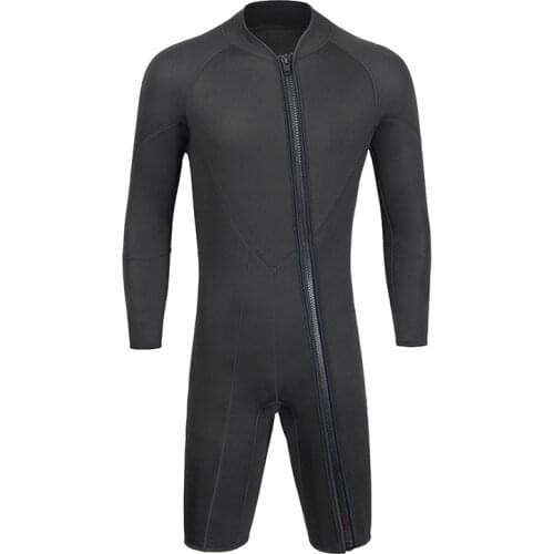 Mens 3mm Shorty Wetsuit Womens Full Body Diving Suit Front Zip Wetsuit for Diving Snorkeling Surfing Swimming