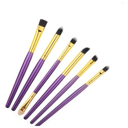 Wholesale 100sets 6pcs Makeup Brush Professional Makeup Brushes Set Make Up Wood Cosmetics Foundation Face Eyeshadows Brush Kit