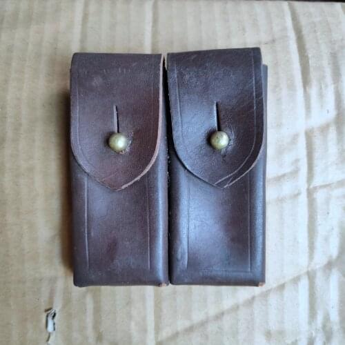 GENUINE SURPLUS ORIGINAL CHINESE TOKAREV LEATHER Pistol Ammo POUCH military bag