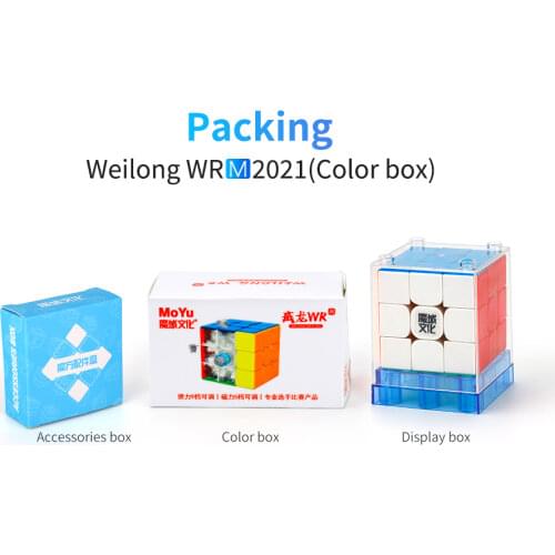 [Picube] MoYu Weilong WRM 2021 3x3x3 Magnetic Magic Cube WCA Record Stickerless Magnets Speed Puzzle Cubes Antistress Toys