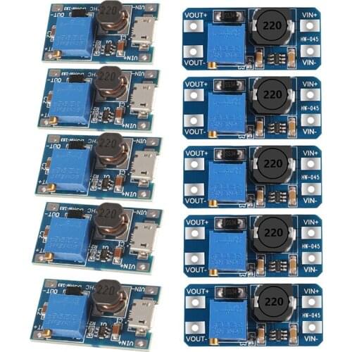 Converter MT3608 DC-DC Power Step-up Aupply Module for arduino Boost Step Up Board MT3608 28V Max Output 2A 10 PCS/LOT