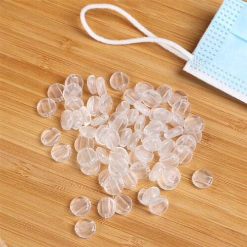 Adjustable Beads Anti-slip Mask Flat Spiral Buckle Elastic Band Cap Plastic Flat Mask Stopper Ear Cord Drawstring Button