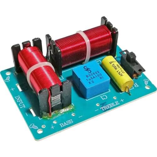 SOTAMIA 2Pcs 2 Way Audio Speaker Crossover Treble Bass Frequency Divider Loudspeaker Filter For 2-6 Inch Speakers DIY