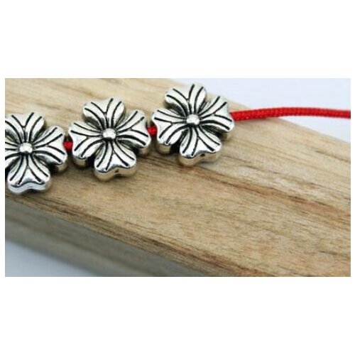 20pcs/lot Tibetan Silver spacer four Loose Bead Spacer Beads Connectors for DIY Jewelry Making bracelet fg4s