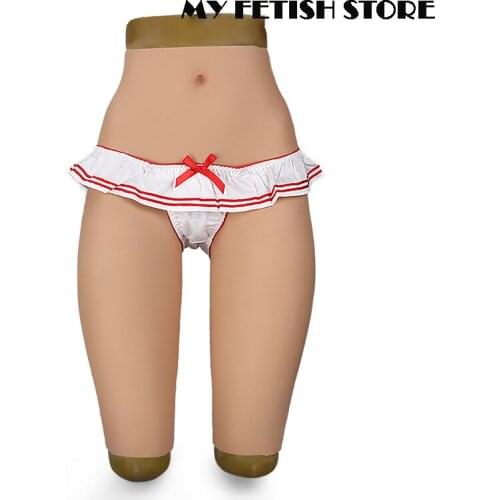 6th Generation Cosplay Silicone Underwear S Size Pants To Knee With Fake Vagina For Crossdresser Male To Female Tranvestismo