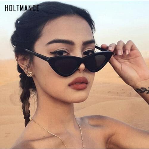 Retro Cateye Sunglasses Women Sexy Small Cat Eye Shade Vintage Sun Glasses Brand Designer Colorful Eyewear For Female Oculos