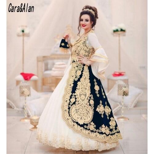 Navy Blue Handmade Embriodered Traditional Kosovo Dresses Prom Dress 2021 Robe De Soirée De Mariage Evening Dress Party Gown