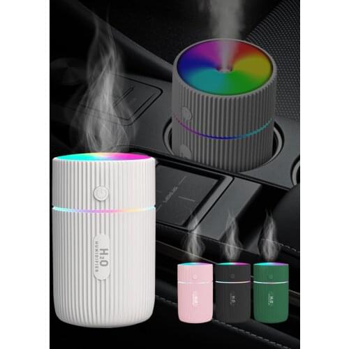 The Use Time achieve 4-8 Hours 220ml Mini Car Air Humidifier Portable Air Freshener with LED Night Light 2 Modes USB Diffuserr
