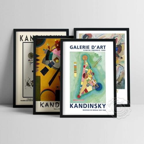 Wassily Kandinsky Exhibition Poster, Abstract Geometric Wall Decor, Joyous Ascent Canvas Prints, Kandinsky Vintage Wall Picture