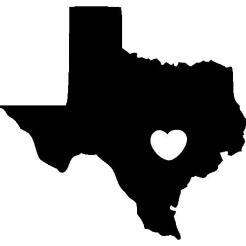 I Love Texas Car Decals Decals Holiday Decor Car Window Trunk Art Decoration Car Styling T121