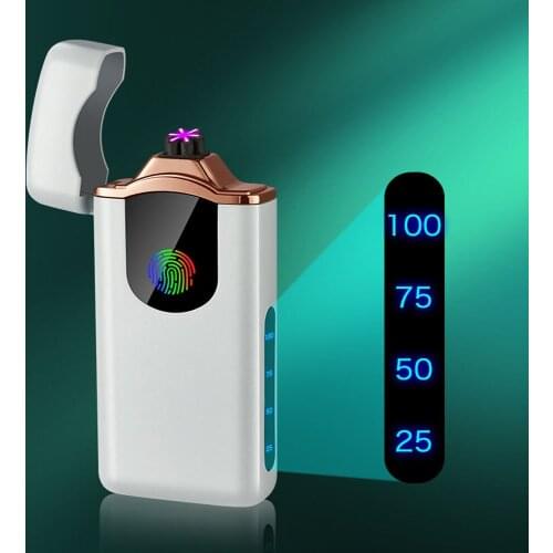 Luminous Plasma Electric Lighter 6 Arc USB Rechargeable Flameless Lighter Touch Sensing Cigar Lighters Gadgets For Men