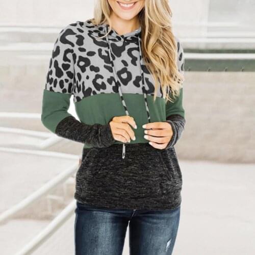 Women Hoodies Autumn Winter Sweatshirt Female Hoodies Harajuku Plus Size Leopard Soft Women Long Sleeve Hoodie for Home