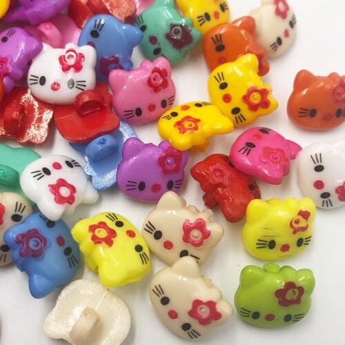 100 pcs Mix 14mm Plastic Childrens clothing Button/Sewing lots Mix PT45