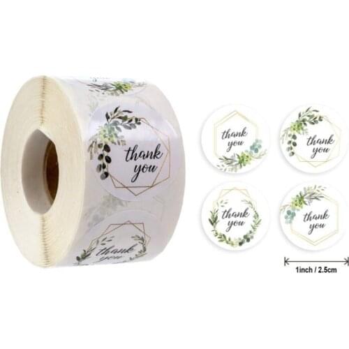 5000pcs/lot Round Natural Kraft Handmade Stickers Scrapbooking for Package Adhesive Thank You Sticker Seal Labels Stationery