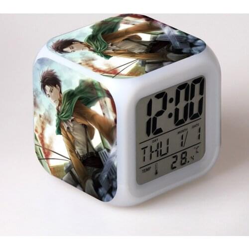 7 Colors Change Touch light Alarm Clock reloj despertado Clock Cartoon Digital Kids Alarm Clock Kids Toys Wake Up Light