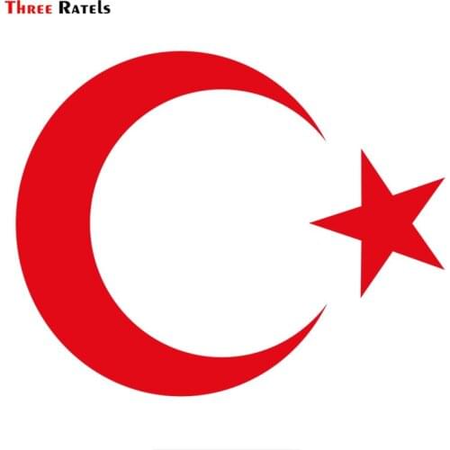 Three Ratels TZ-793 15*18.6cm 12.1*15cm 1-4 pieces car sticker national emblem of turkey moon & star Turkish Flag auto sticker