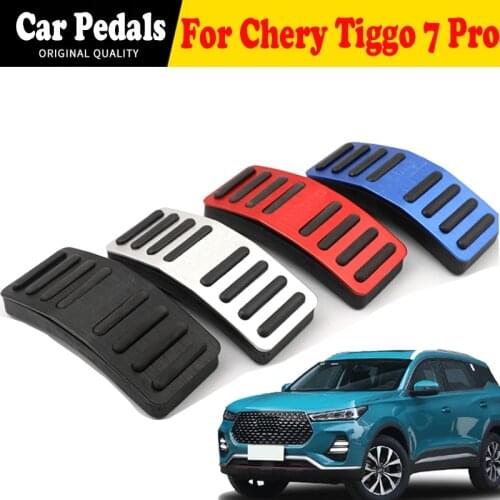 Aluminium Alloy Car Pedals Fit For Chery Tiggo 7 Pro 2020 AT Accelerator Gas Cover Fuel Brake Foot Rubber Interior Decoration