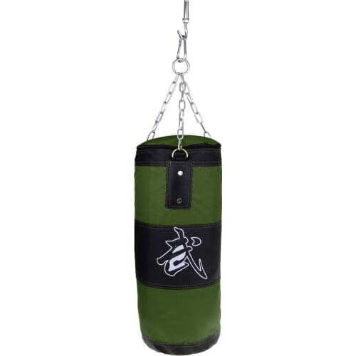 Olive Green Punching Boxing Bags Hanging Hook and Chains Four Parts Set Home Training Punch Tool for Teenagers and Adults