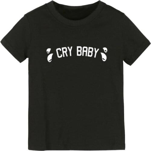 Cry Baby crybaby Print Kids tshirt Boy Girl shirt Children Toddler Clothes Funny Street Top Tees CZ-146