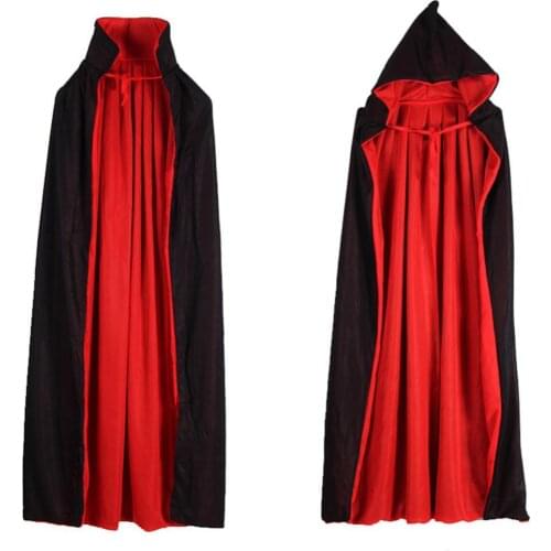 Halloween Kids Hooded Witch Wizard Vampires Cloak Cosplay Costume Cape Gown Robe Halloween Performance Props