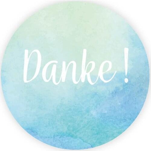 DouxArt 100Pcs Danke Stickers, 40MM Wedding Marriage Communion Birthday Celebration Handmade Gift Thank You Labels Seals Q004