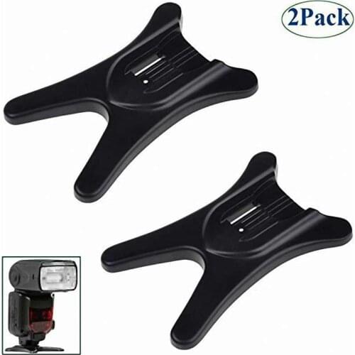 2pcs Camera Hot Shoe Flash Stand with 1/4" Metal Tripod Thread Flash Speedlight for Canon Nikon Sigma Pentax Olympus Panasonic
