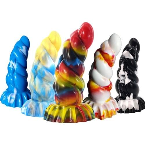 Graffiti Simulation Conch Dildo With Suction Cup Sex Toys For Women Big Anal Plug Flirting Masturbation Products G Spot Dildos