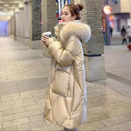 ISENMAL Coat Women Faux Fur Hooded Warm Jacket Slim Fit Wadded Parka Long Sleeve Solid Color Lightweight Plus Size Female