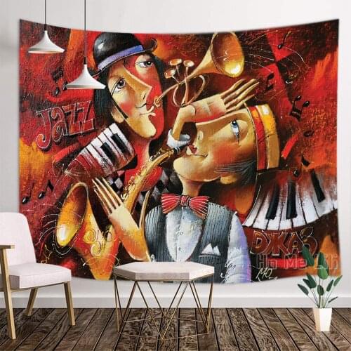 Art Jigsaw Jazz Tapestry Wall Hanging Interior Art Wall Painting Decoration