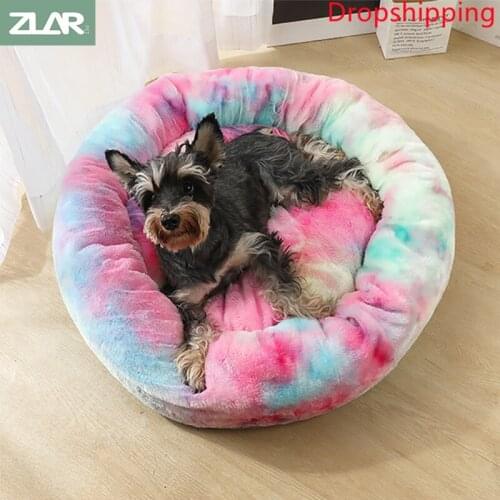 Dog Bed Super Soft Washable Long Plush Pet Kennel Deep Sleep Dog House Velvet Mats Sofa For Dog Cat Bed Drop shipping