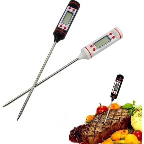 Kitchen Food Thermometer Electronic Digital BBQ Thermometer Meat Cooking Fried Cake Home Tool Stainless Steel Probe Thermometer
