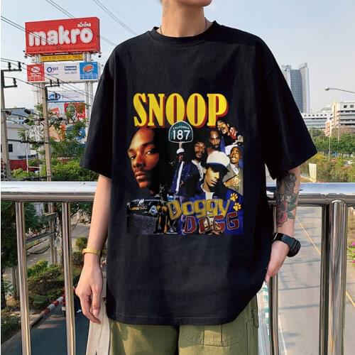 Hot Sale T-shirts Snoop Doggy Dogg Cartoon Fashion for Couple New Shirts Short Sleeves Clothing Oversized Unisex Tee Manga Shirt