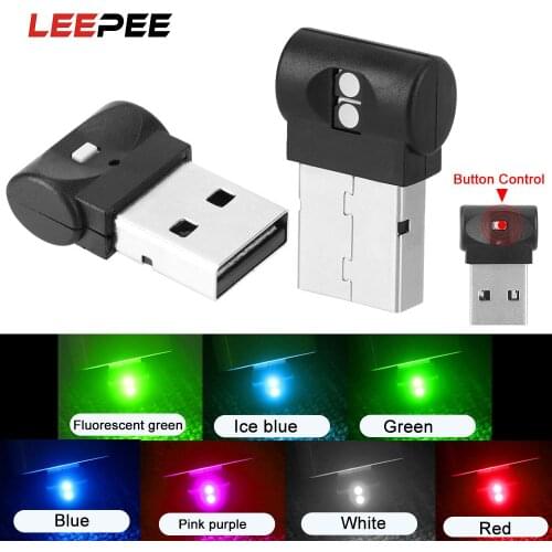 LEEPEE Mini USB LED Atmosphere Light Emergency Lighting PC Plug And Play Auto Interior Car Foot Light Car Accessory