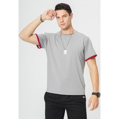 Mens Short Sleeve T-shirts Casual Round Neck Breathable 2021 New Summer Men Top Tees Fashion Sports Shirts Male Tshirts Fashion